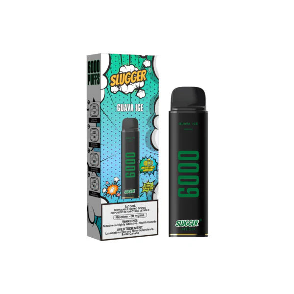 SLUGGER DISPOSABLE 6000 PUFFS GUAVA ICE