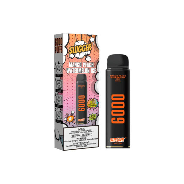 SLUGGER DISPOSABLE 6000 PUFFS MANGO PEACH WATERMELON