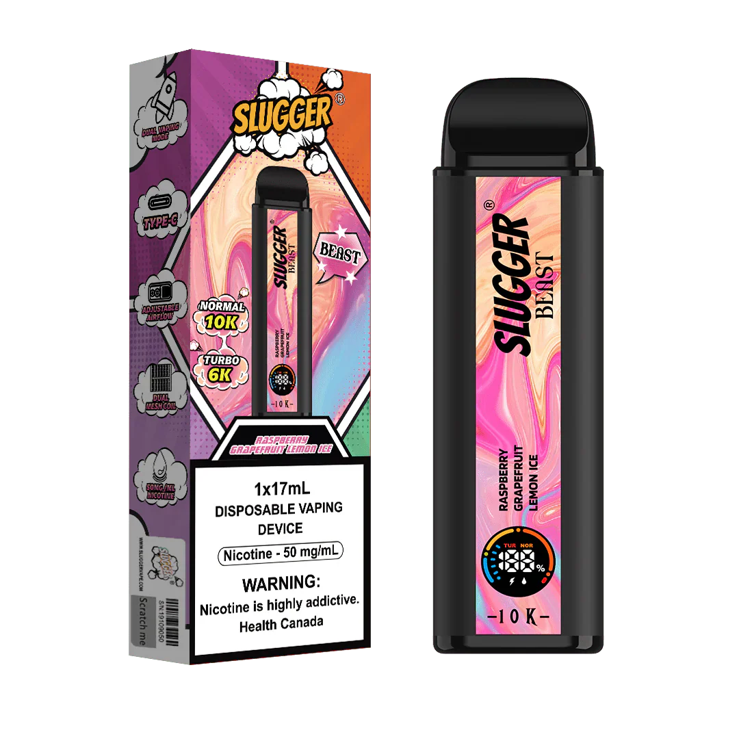 SLUGGER BEAST DISPOSABLE 10K PUFFS - RASPBERRY GRAPFRUIT LEMON ICE