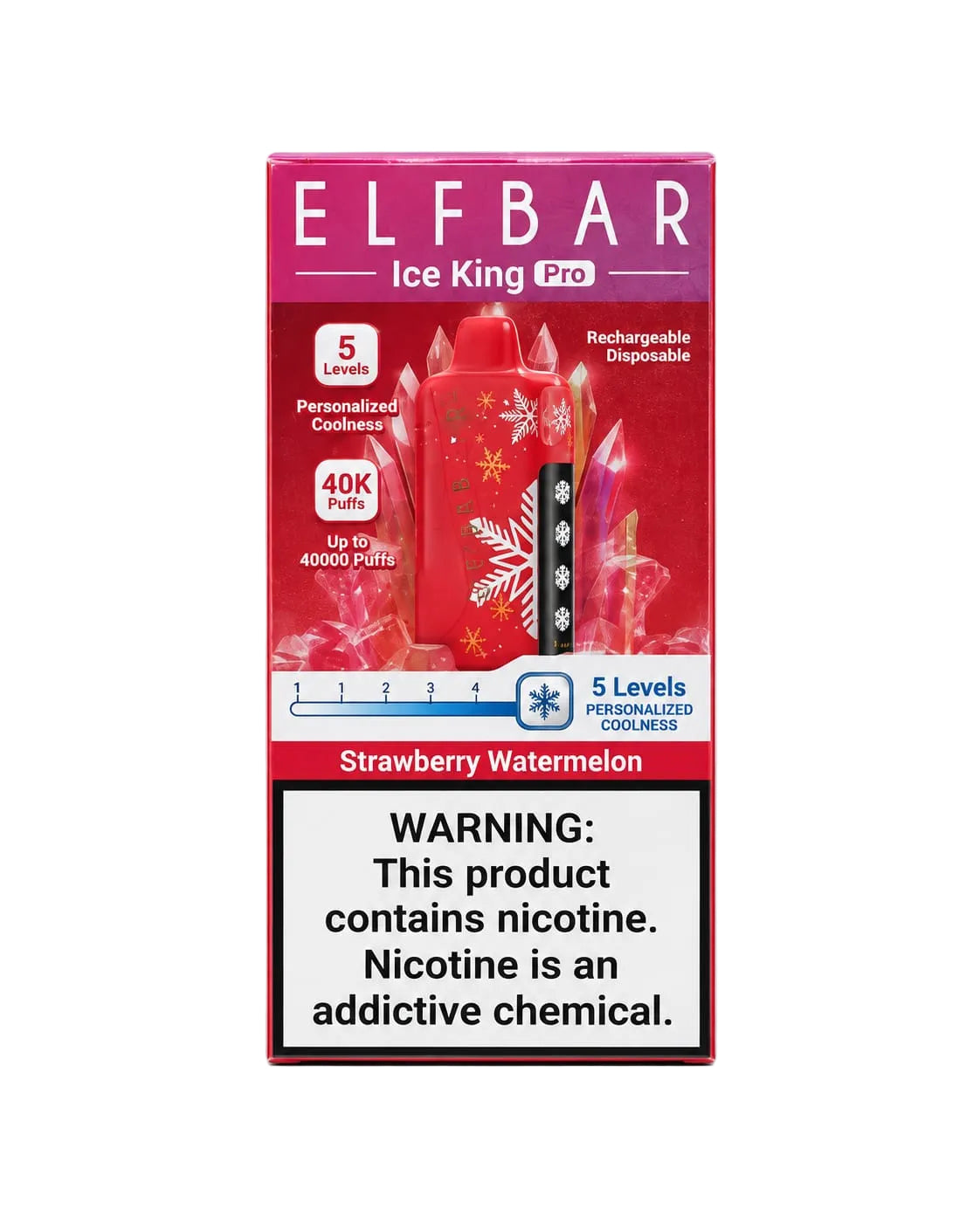 ELFBAR ICE KING PRO STRAWBERRY WATERMELON – 40,000 Puffs