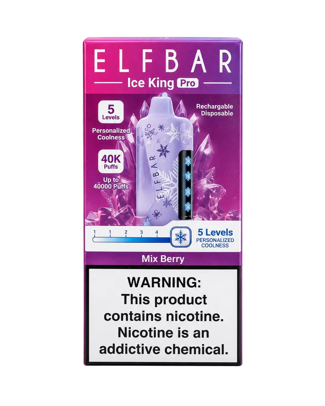 ELFBAR ICE KING PRO MIX BERRY – 40,000 Puffs