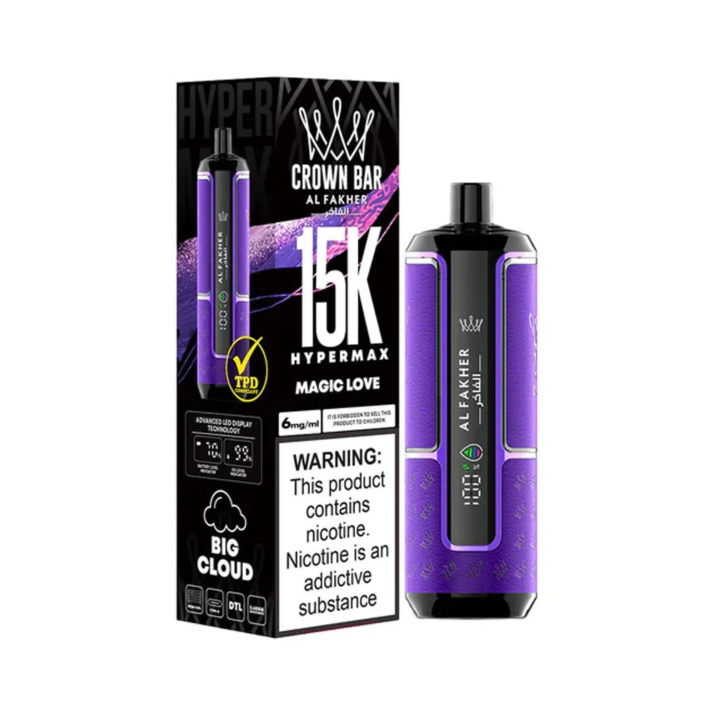 AL FAKHER CROWN BAR DISPOSABLE MAGIC LOVE 15000 PUFFS