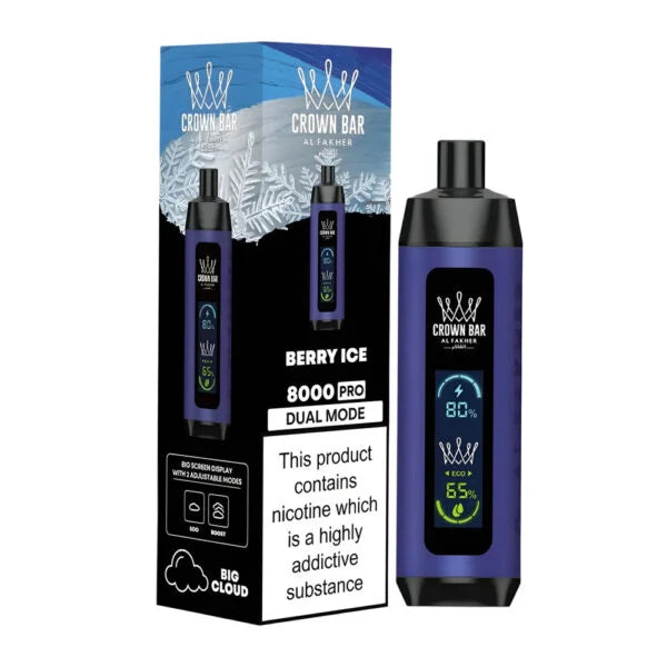AL FAKHER CROWN BAR DISPOSABLE BERRY ICE 8000 PUFFS
