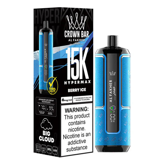 AL FAKHER CROWN BAR DISPOSABLE BERRY ICE 15000 PUFFS