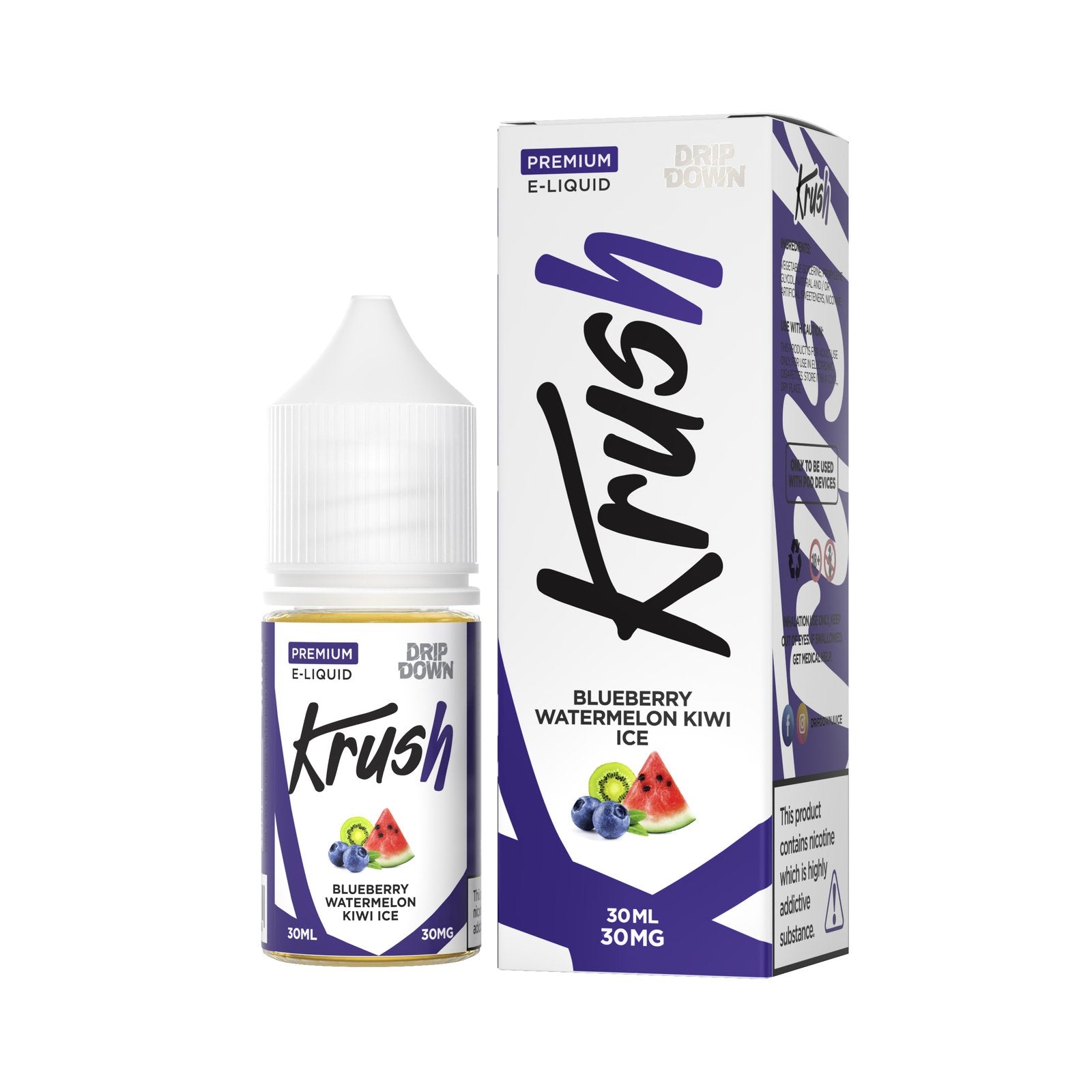 DRIP DOWN KRUSH SERIES BLUEBERRY WATERMELON KIWI ICE 30ML