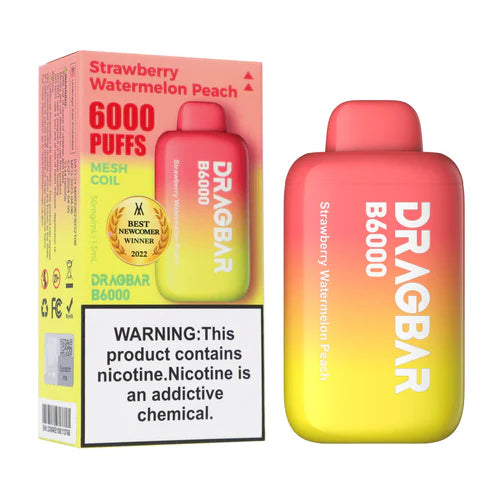DRAGBAR DISPOSABLE 6000 PUFFS - STRAWBERRY WATERMELON PEACH