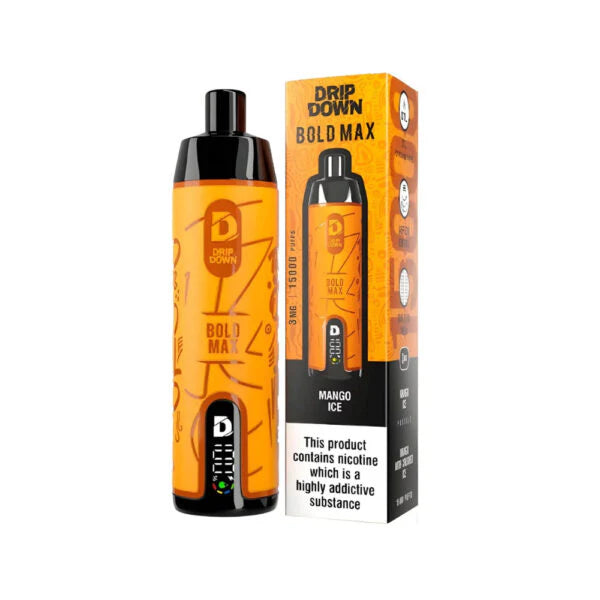 DRIP DOWN BOLD MAX 15000 PUFFS DISPOSABLE - MANGO ICE