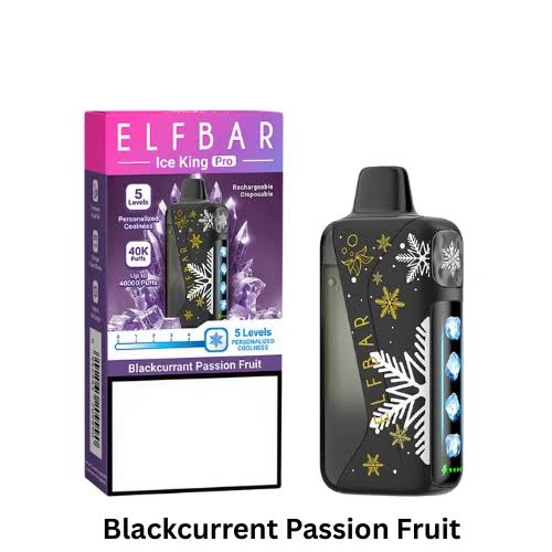 ELFBAR ICE KING PRO BLACKCURRENT PASSIONFRUIT – 40,000 Puffs