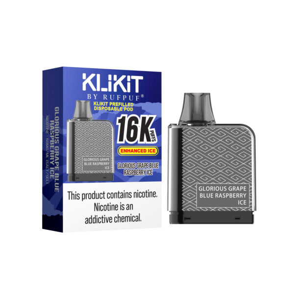 KLIKIT 16K PUFFS 50MG - GLORIOUS GRAPE BLUE RASPBERRY