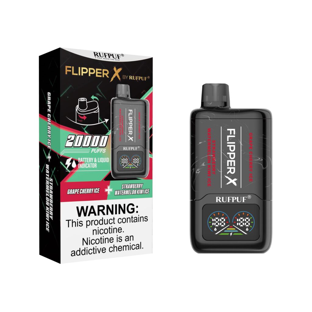 FLIPPER X 20K PUFFS - Grape Cherry Ice + Strawberry Watermelon Kiwi Ice / Rufpuf