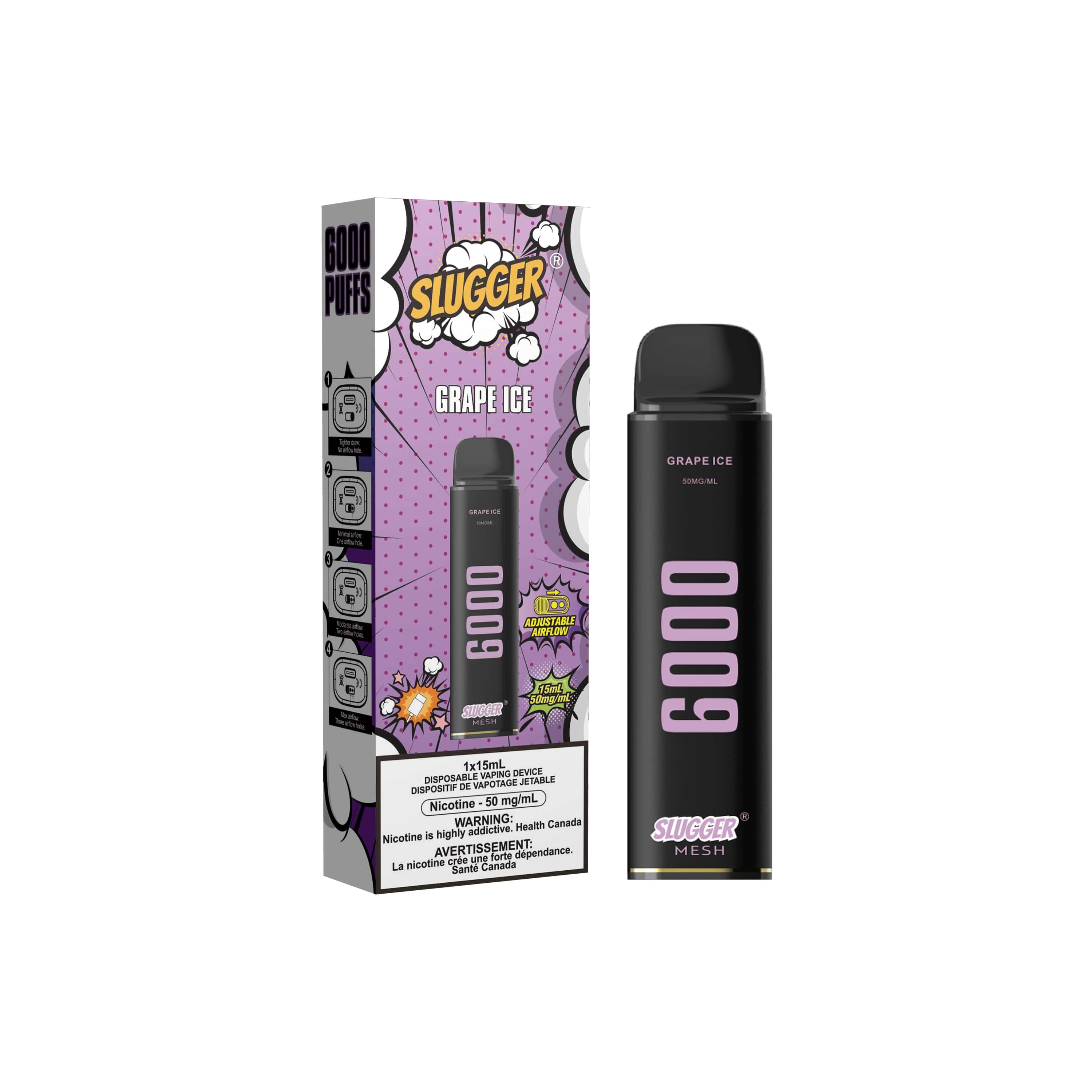 SLUGGER DISPOSABLE 6000 PUFFS GRAPE ICE