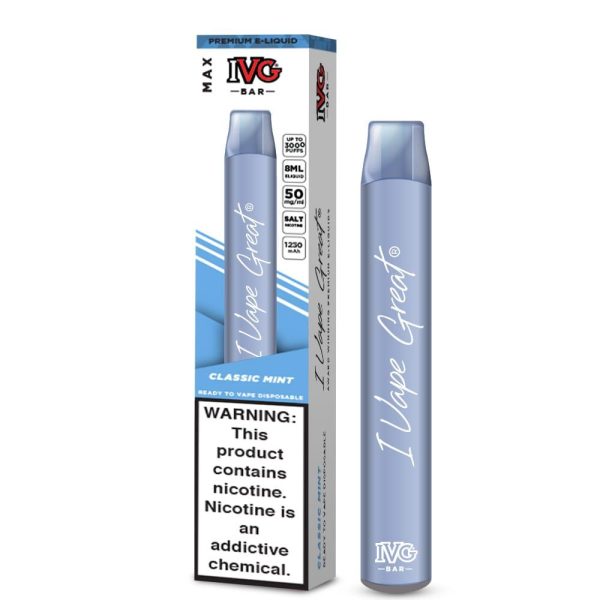 IVG BAR DISPOSABLE 3000 PUFFS - CLASSIC MINT