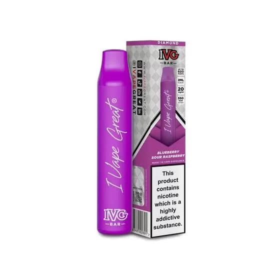 IVG BAR DISPOSABLE 3000 PUFFS - BLUEBERRY SOUR RASBERRY
