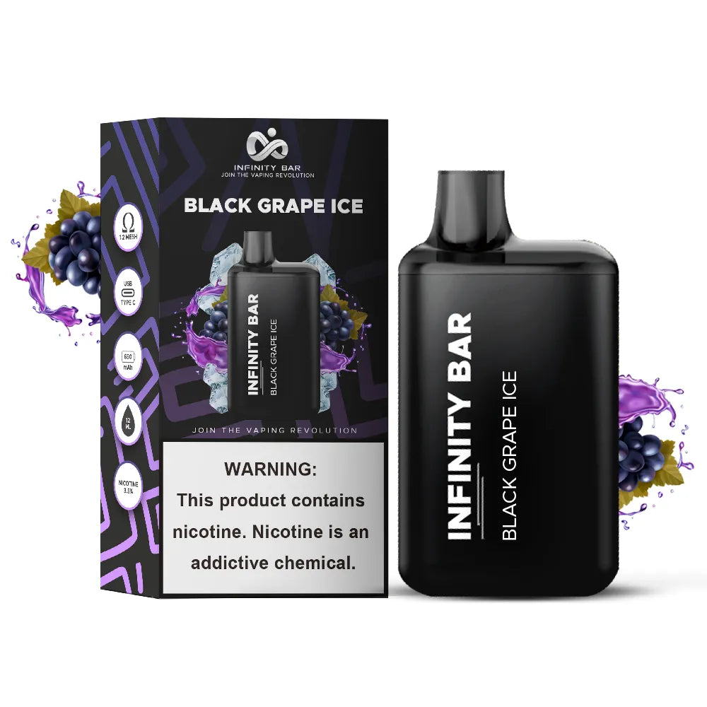 INFINITY BAR DISPOSABLE 5000 PUFFS - BLACK GRAPE ICE