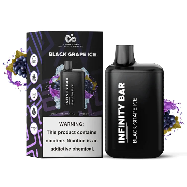 INFINITY BAR DISPOSABLE 5000 PUFFS - BLACK GRAPE ICE