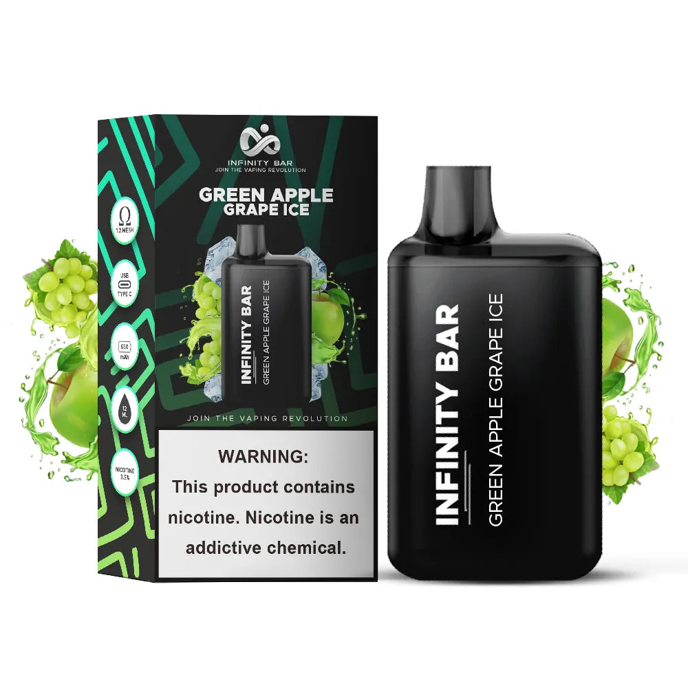 INFINITY BAR DISPOSABLE 5000 PUFFS - GREEN APPLE GRAPE ICE