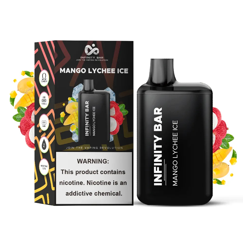INFINITY BAR DISPOSABLE 5000 PUFFS - MANGO LYCHEE ICE