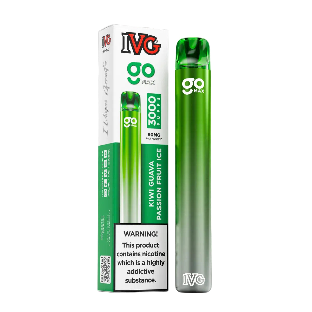 IVG GO MAX 3000 PUFFS- KIWI GUAVA PASSION FRUIT ICE