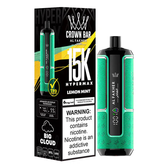 AL FAKHER CROWN BAR DISPOSABLE LEMON MINT 15000 PUFFS