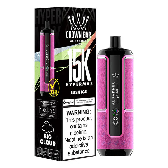 AL FAKHER CROWN BAR DISPOSABLE LUSH ICE 15000 PUFFS