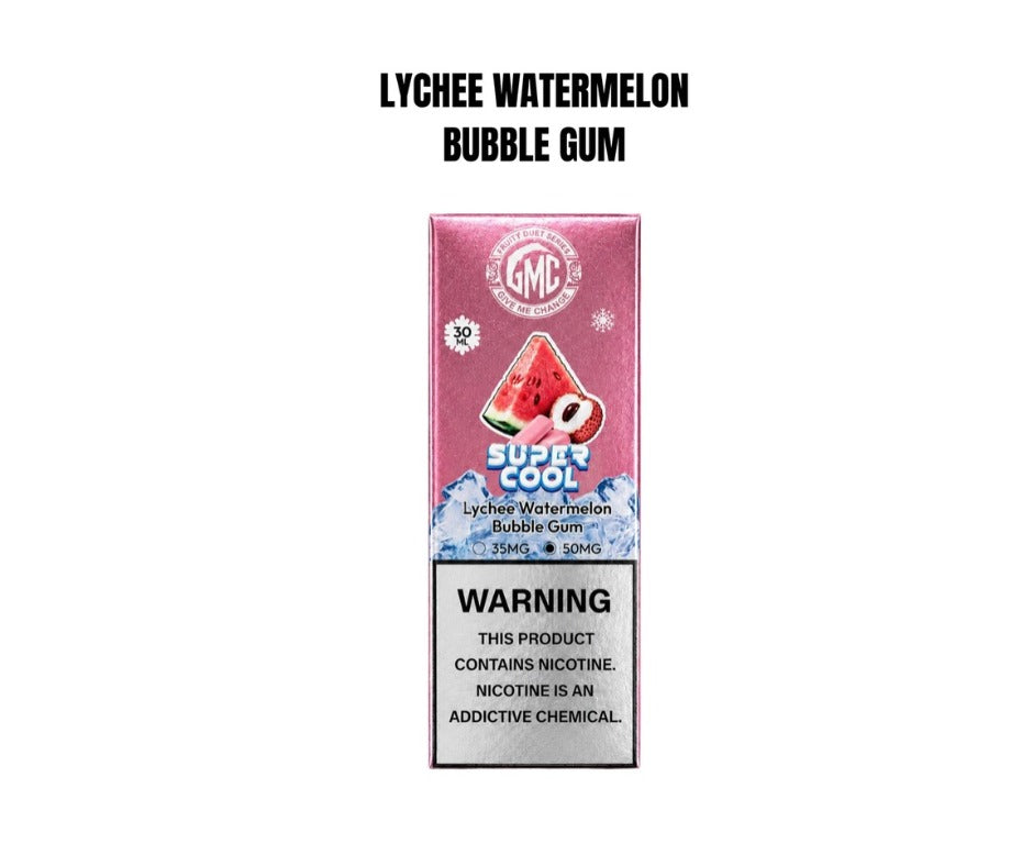 GMC SUPER LYCHEE WATERMELON BUBBLE GUM 30ML