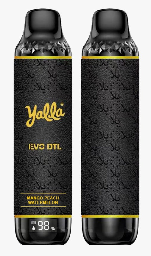 Yalla Evo DTL Disposable Vape – 12,000 Puffs (3mg) - MANGO PEACH WATERMELON