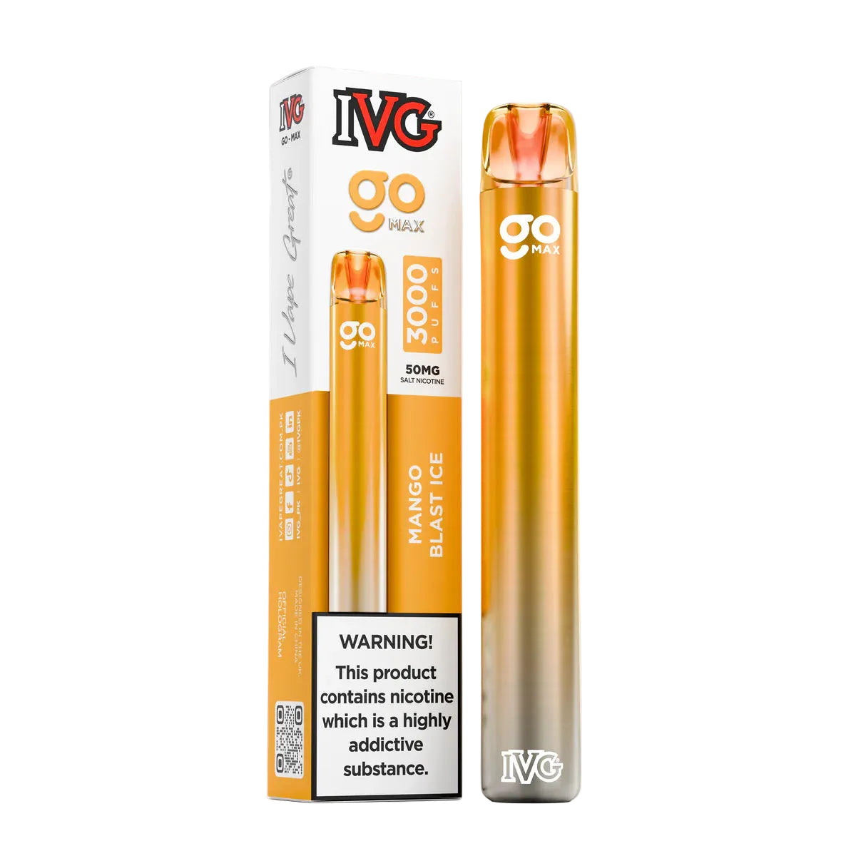 IVG GO MAX 3000 PUFFS- MANGO BLAST ICE