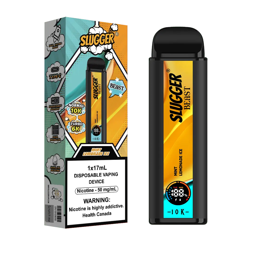 SLUGGER BEAST DISPOSABLE 10K PUFFS - MINT LEMONADE ICE