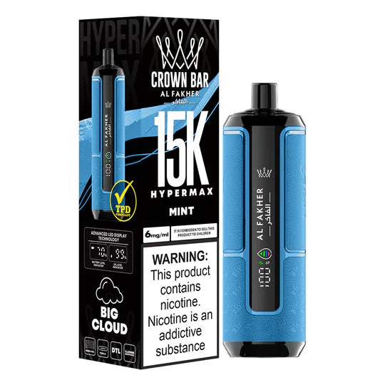 AL FAKHER CROWN BAR DISPOSABLE GUM MINT 15000 PUFFS