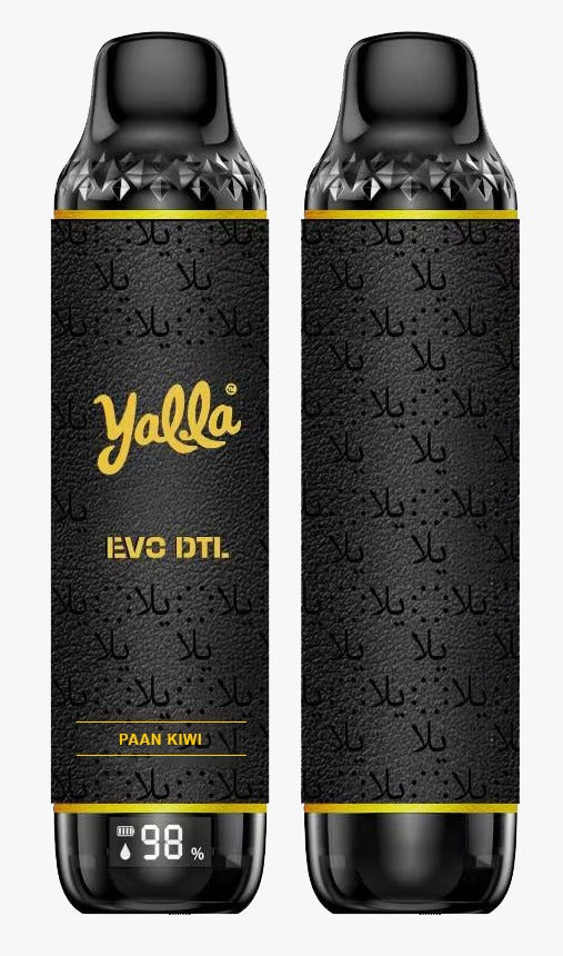 Yalla Evo DTL Disposable Vape – 12,000 Puffs (3mg) - PAAN KIWI