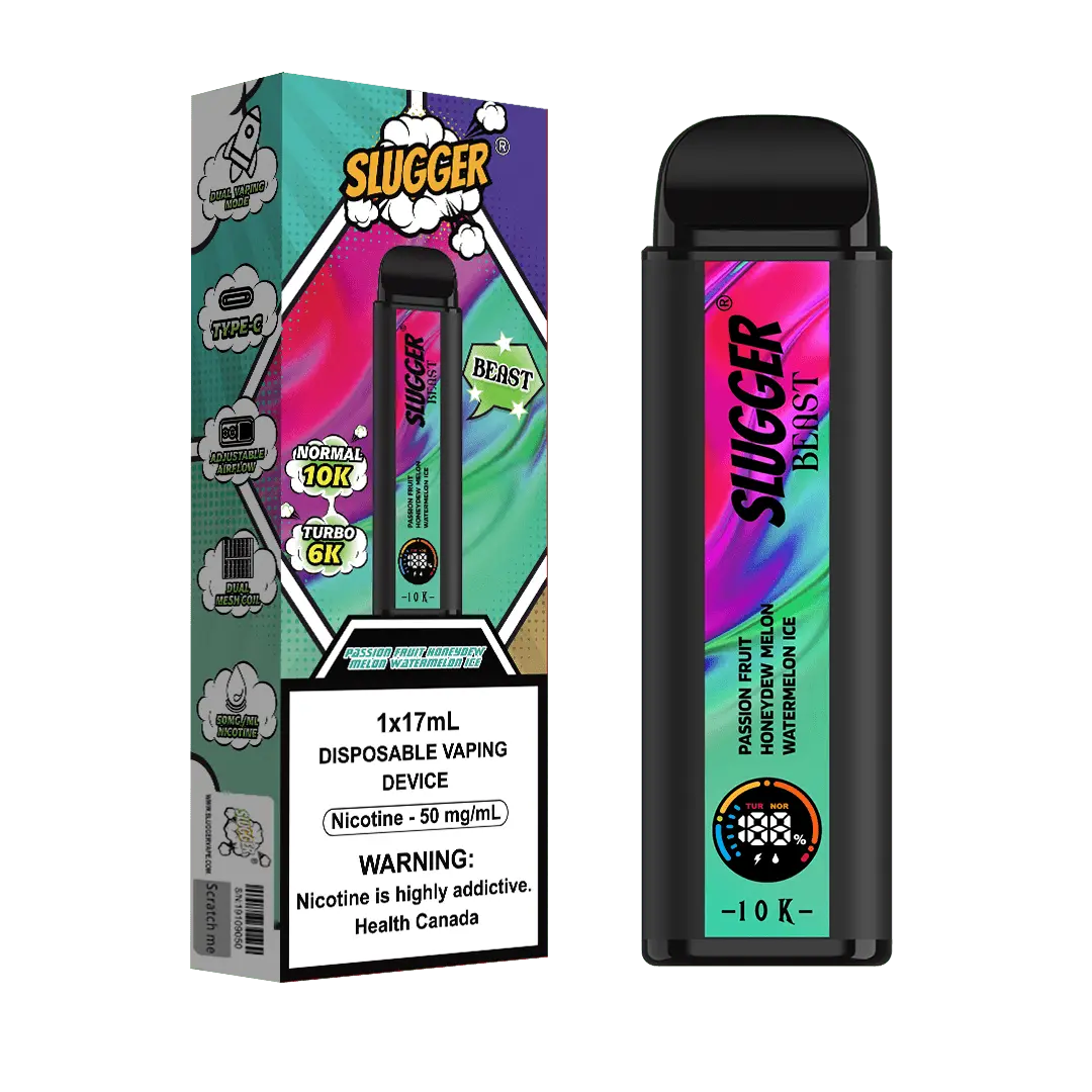 SLUGGER BEAST DISPOSABLE 10K PUFFS - PASSION FRUIT HONEYDEW MELON