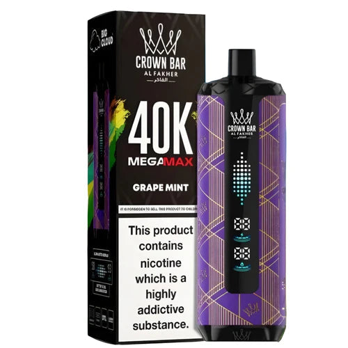 AL FAKHER CROWN BAR MEGA MAX 40K PUFFS GRAPE MINT