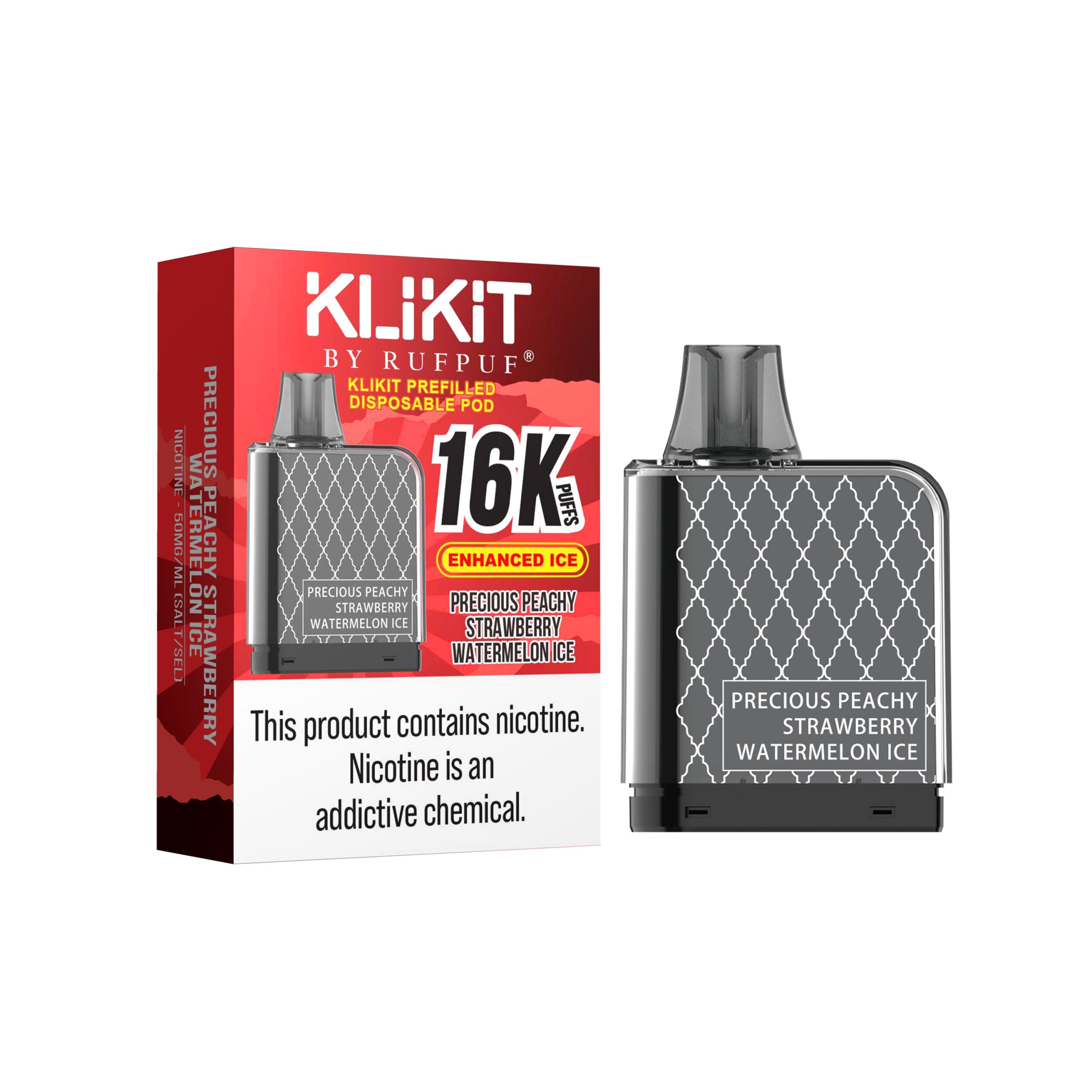 KLIKIT 16K PUFFS 50MG - PEACHY STRAWBERRY WATERMELON