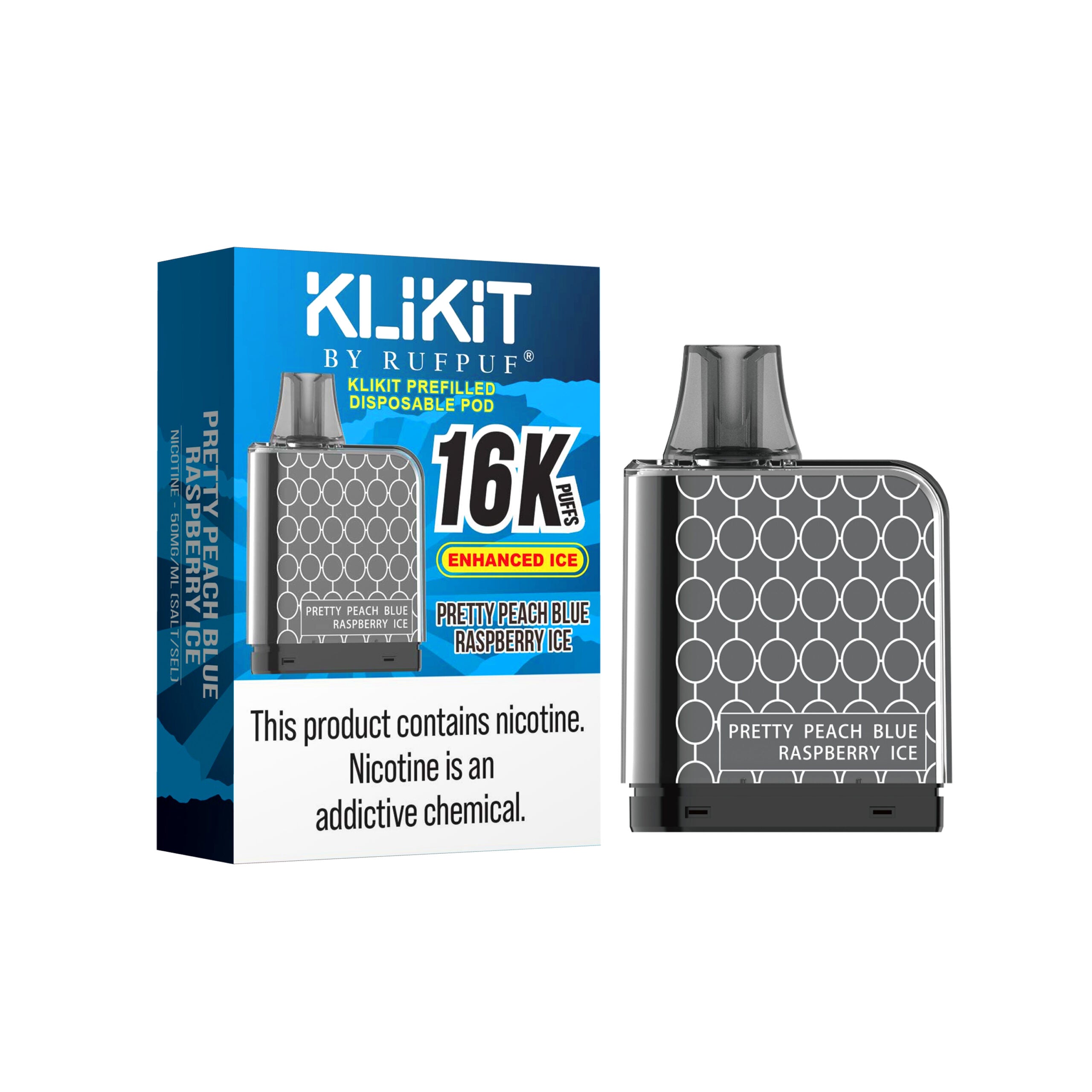 KLIKIT 16K PUFFS - PRETTY PEACH BLUE RASPBERRY
