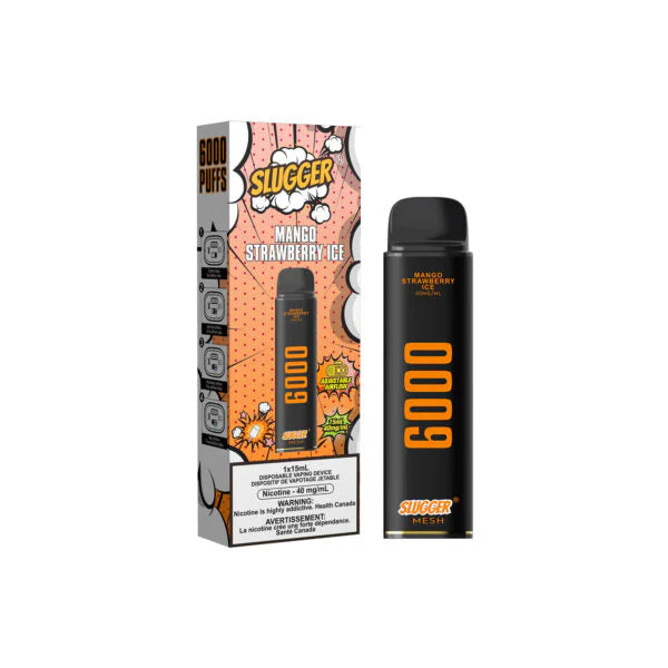 SLUGGER DISPOSABLE 6000 PUFFS MANGO STRAWBERRY ICE