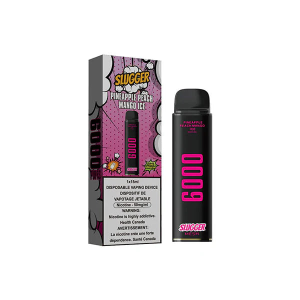 SLUGGER DISPOSABLE 6000 PUFFS PINEAPPLE PEACH MANGO ICE