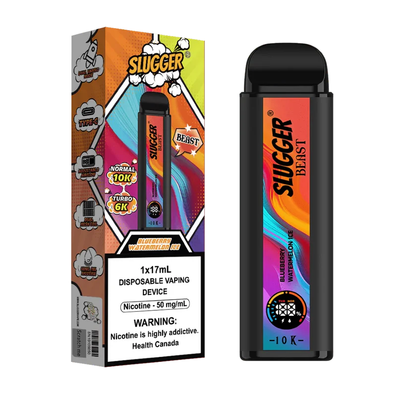 SLUGGER BEAST DISPOSABLE 10K PUFFS - BLUEBERRY WATERMELON ICE