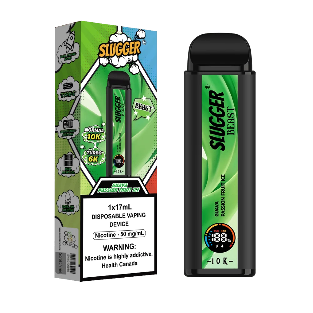 SLUGGER BEAST DISPOSABLE 10K PUFFS - GUAVA PASSION FRUIT ICE