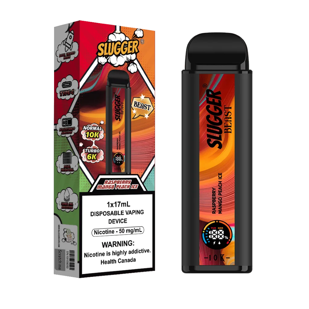 SLUGGER BEAST DISPOSABLE 10K PUFFS - RASPBERRY MANGO PEACH ICE