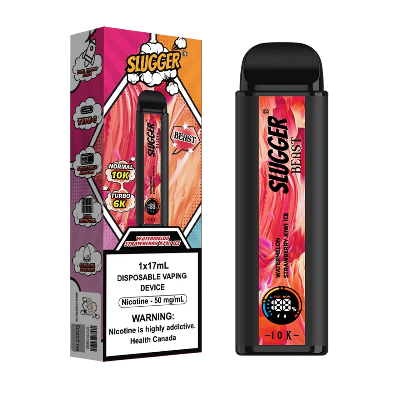 SLUGGER BEAST DISPOSABLE 10K PUFFS - WATERMELON STRAWBERRY KIWI