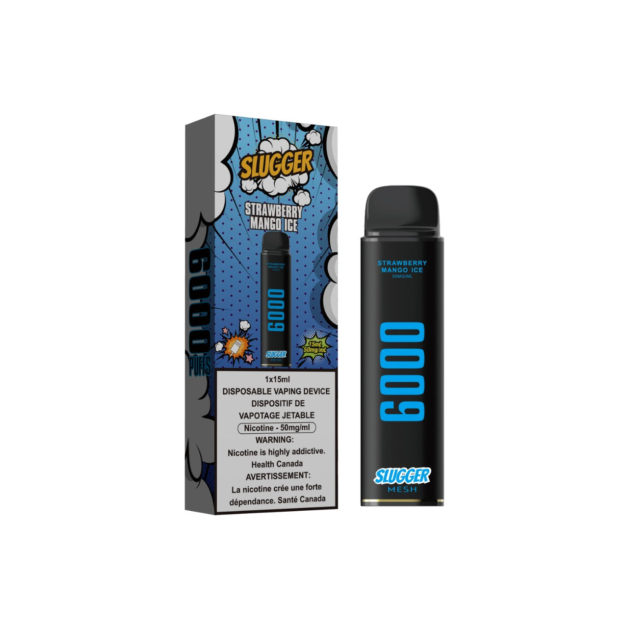 SLUGGER DISPOSABLE 6000 PUFFS STRAWBERRY MANGO ICE