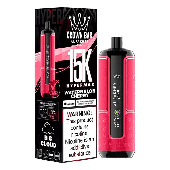AL FAKHER CROWN BAR DISPOSABLE WATERMELON CHERRY 15000 PUFFS