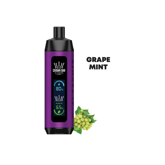 CROWN BAR BY AL FAKHER DISPOSABLE 8000 PUFFS - Grape Mint / 5 MG