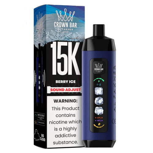AL FAKHER CROWN BAR ICE ADJUCT DISPOSABLE BERRY ICE 15K PUFFS