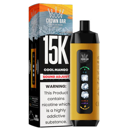 AL FAKHER CROWN BAR ICE ADJUCT DISPOSABLE COOL MANGO 15K PUFFS