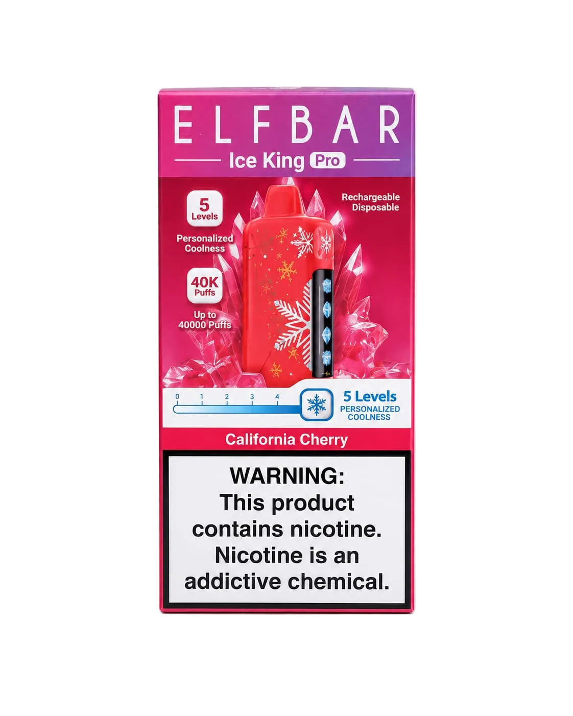 ELFBAR ICE KING PRO CALIFORNIA CHERRY – 40,000 Puffs