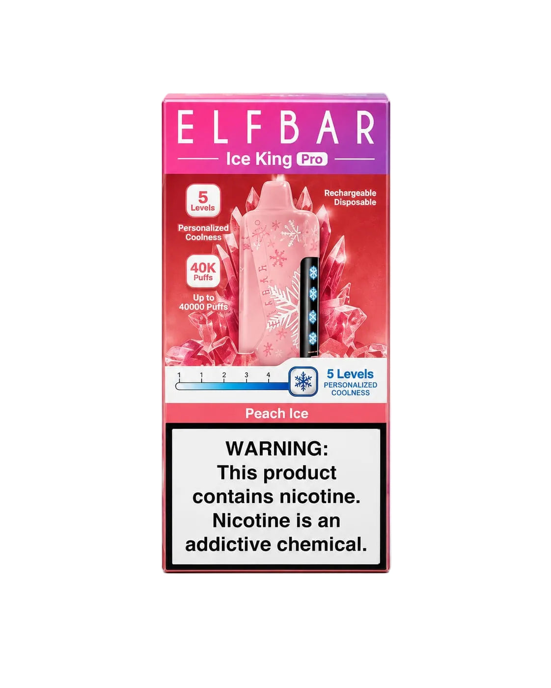 ELFBAR ICE KING PRO PEACH ICE – 40,000 Puffs