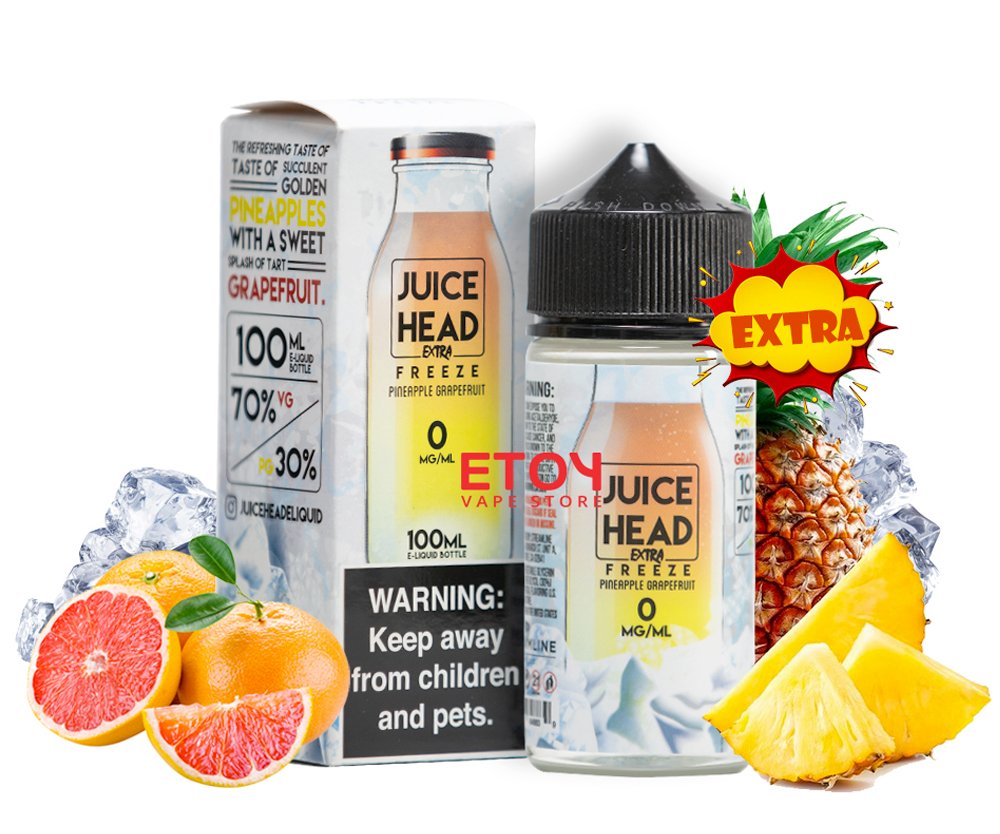 JUICE HEAD EXTRA FREEZE PINEAPPLE GRAPE FRUIT 100ML