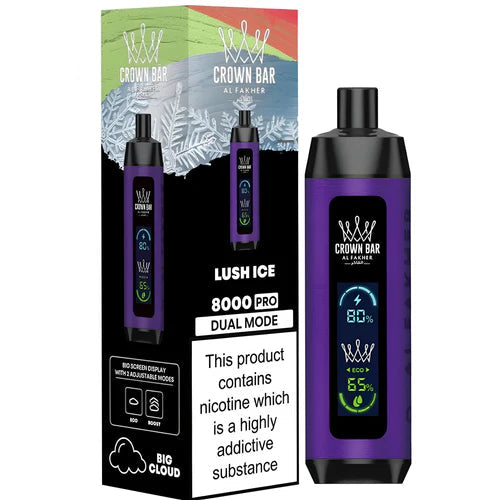 AL FAKHER CROWN BAR DISPOSABLE LUSH ICE 8000 PUFFS