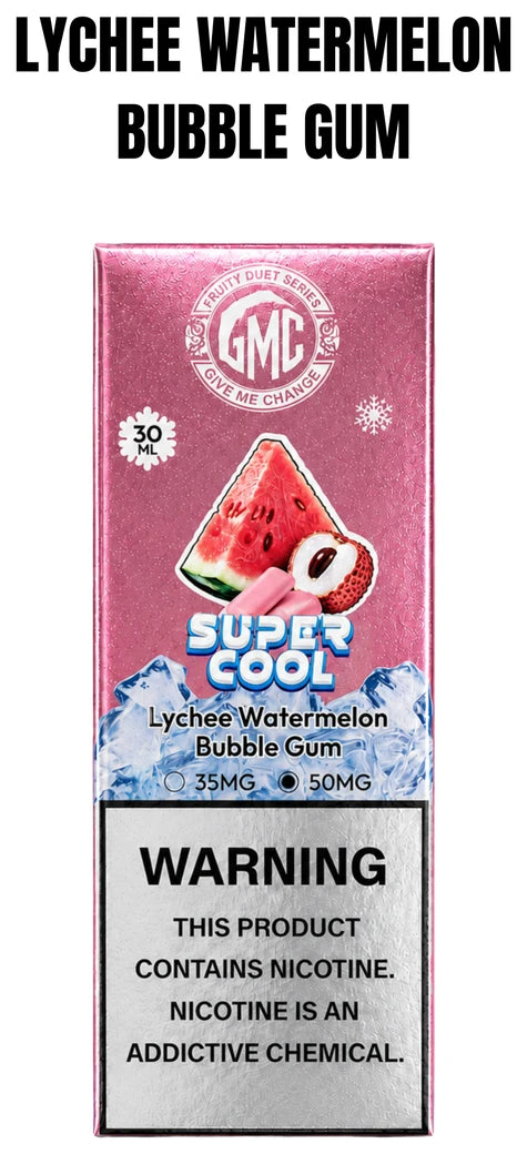 GMC SUPER LYCHEE WATERMELON BUBBLE GUM 30ML